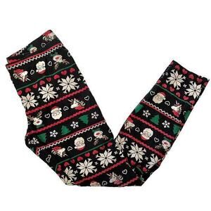 Holiday Time Santa Unicorn Snowflake Leggings - Girls Size XXL Christmas Pants